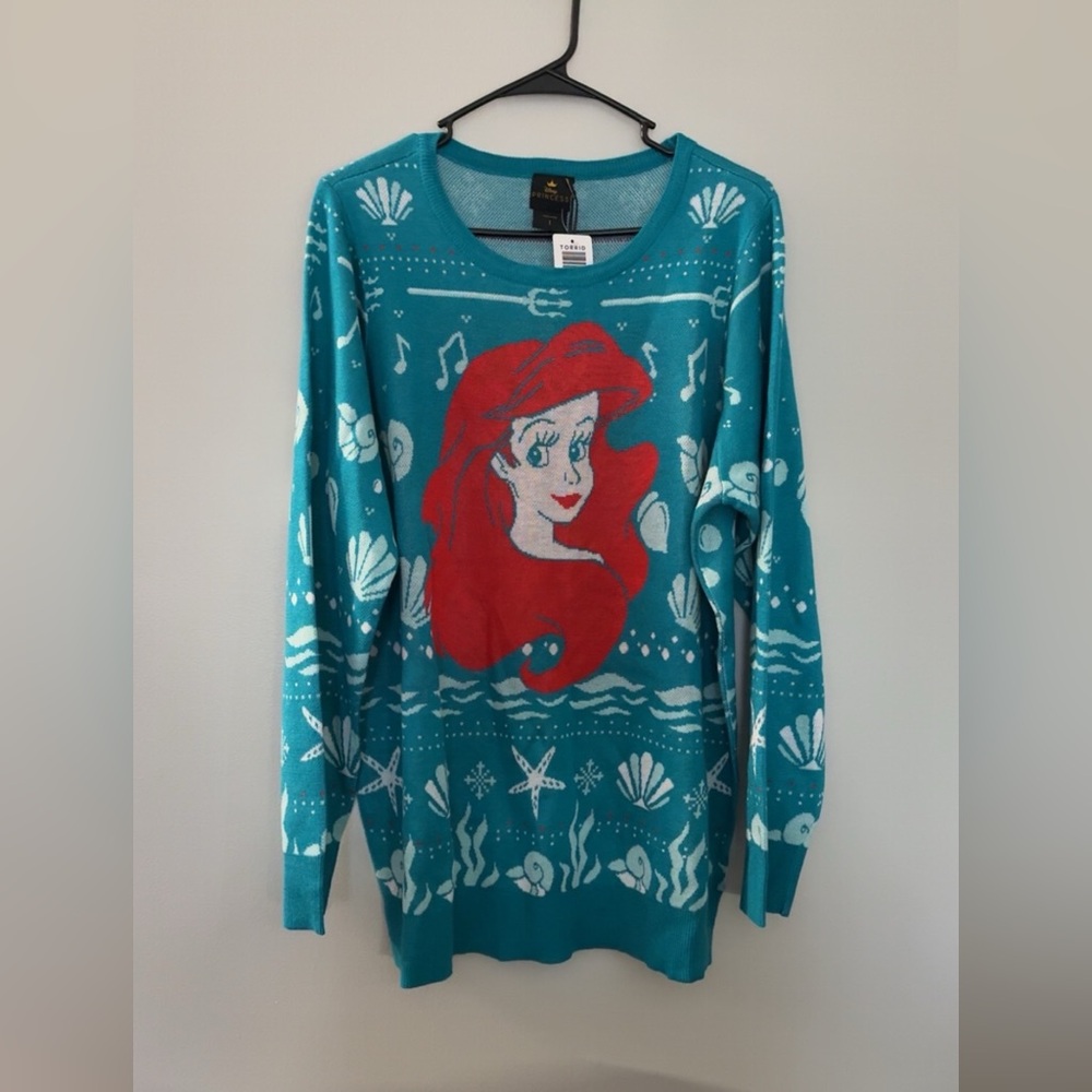 NWT Torrid Disney Ariel knit sweater size 1 (1X, 14/16)